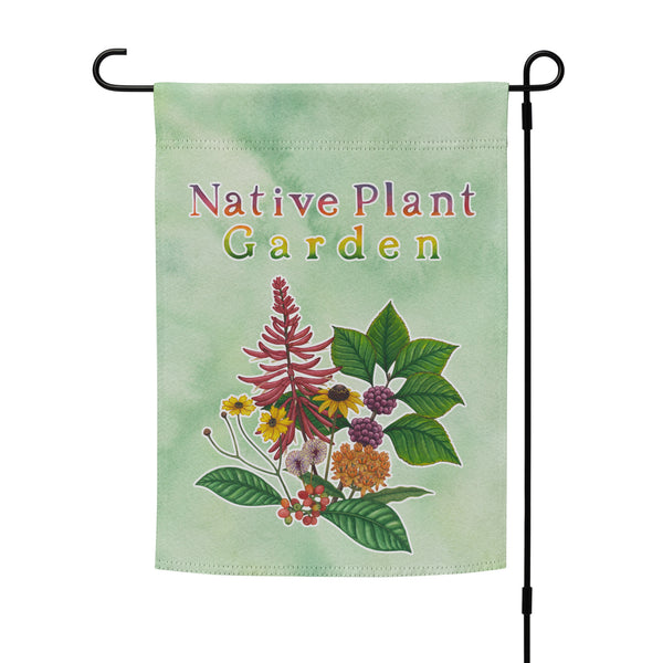 Native Plant Garden 12x17 Garden Flag