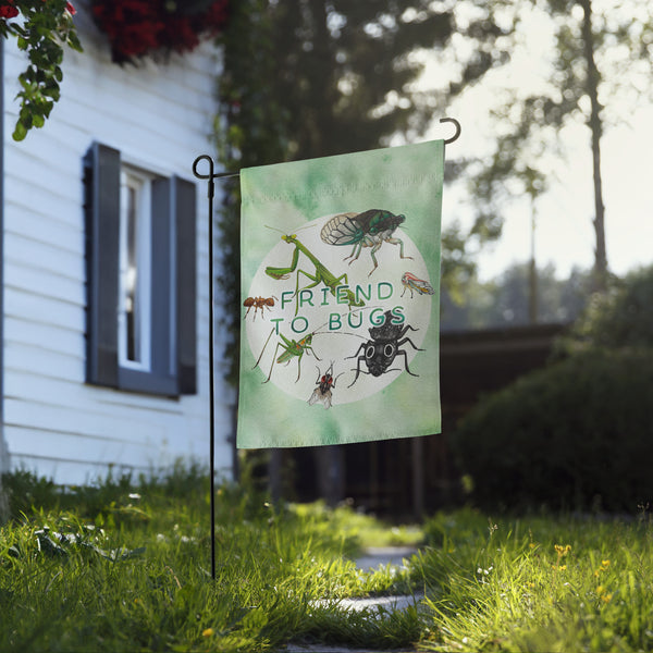 Friend to Bugs 12x17 Garden Flag