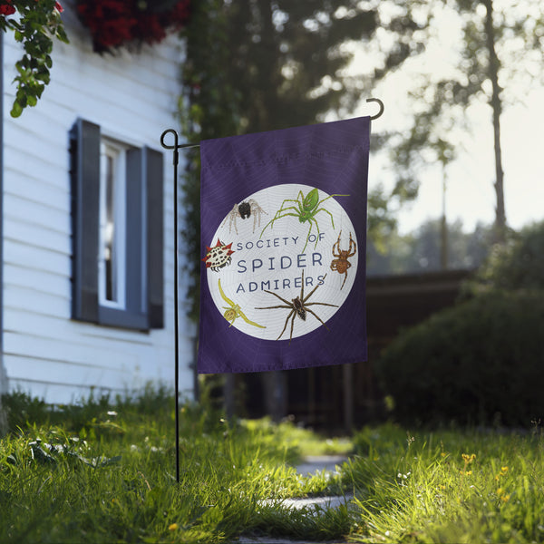 Society of Spider Admirers 12x17 Garden Flag