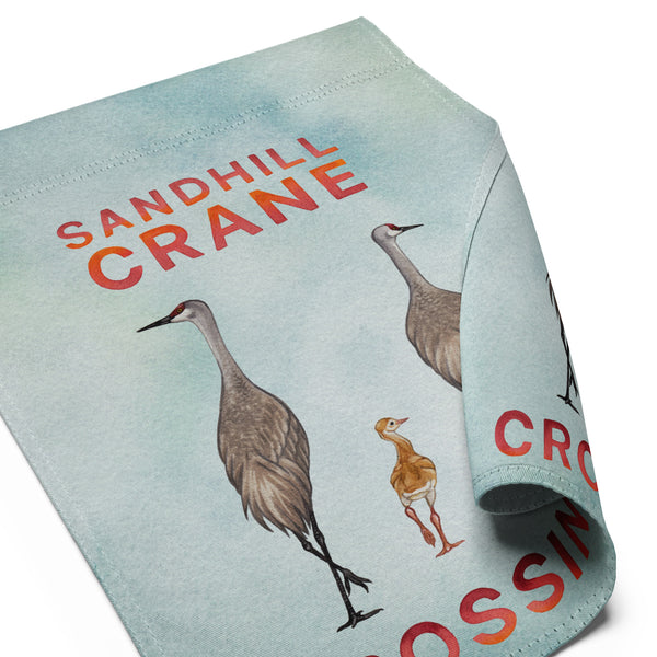 Sandhill Crane Crossing 12x17 Garden Flag