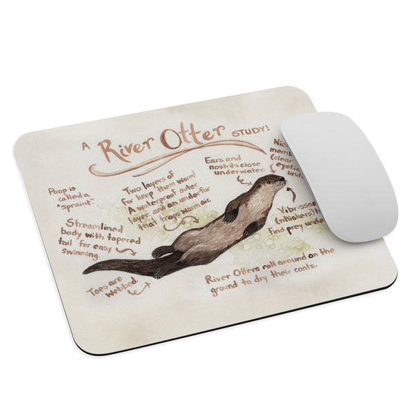 River Otter Study Mouse Pad