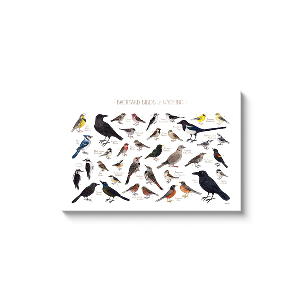 Wyoming Backyard Birds Ready to Hang Canvas Print