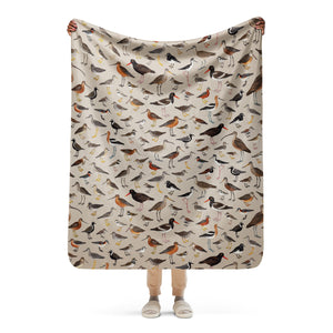 Shorebirds Sherpa Blanket (Vertical)