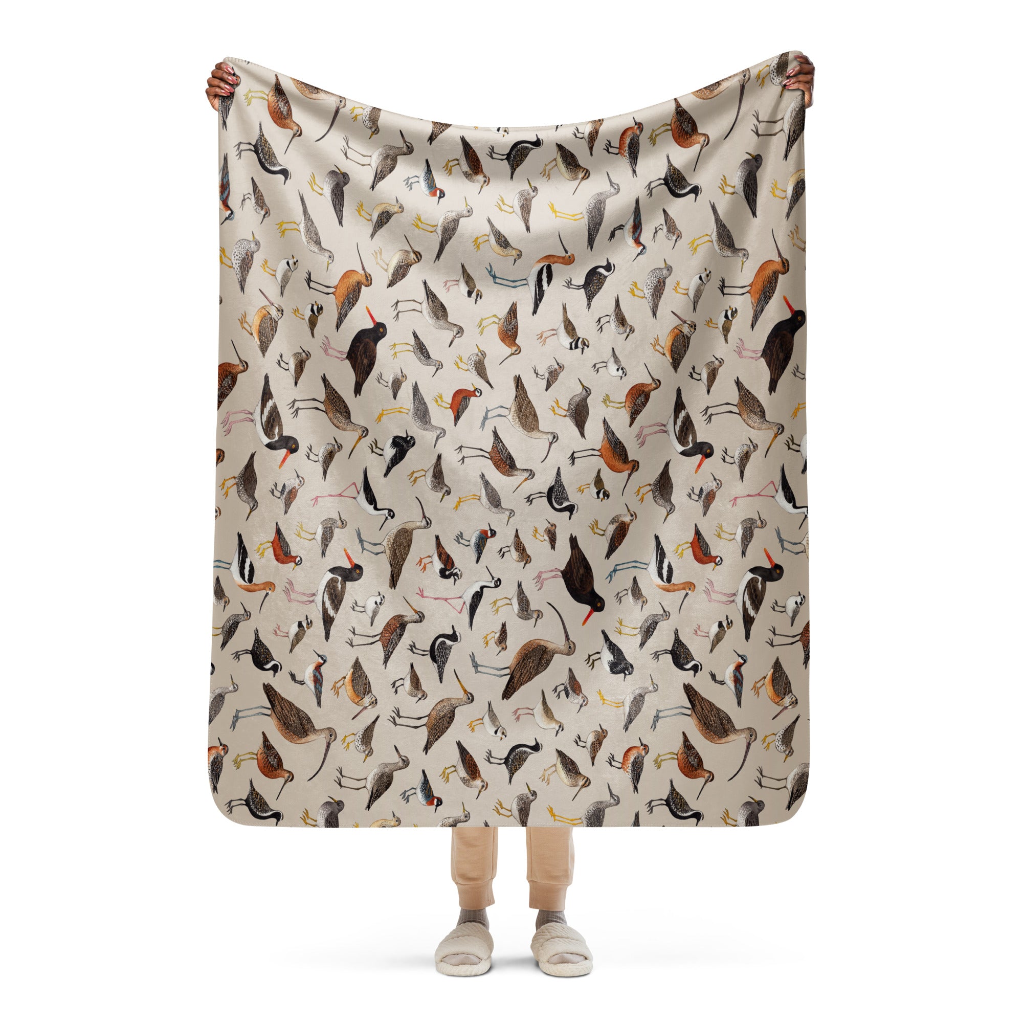 Shorebirds Sherpa Blanket (Horizontal)
