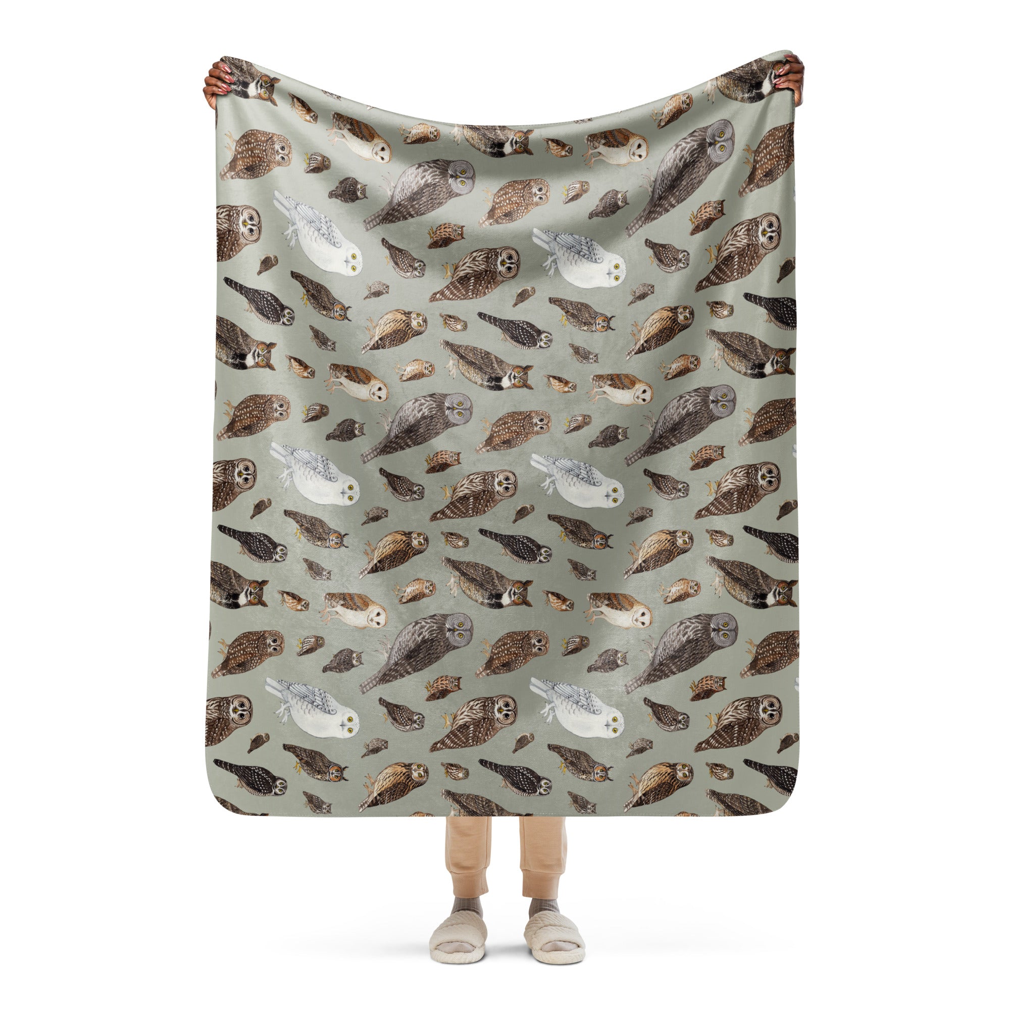 Owls Sherpa Blanket (Horizontal)