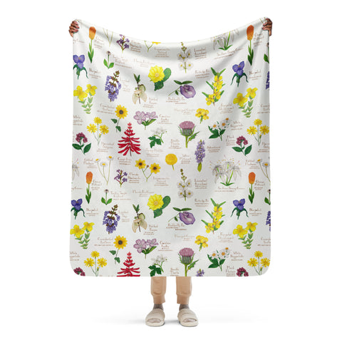 Florida Wildflowers (2023) Sherpa Blanket (Vertical)