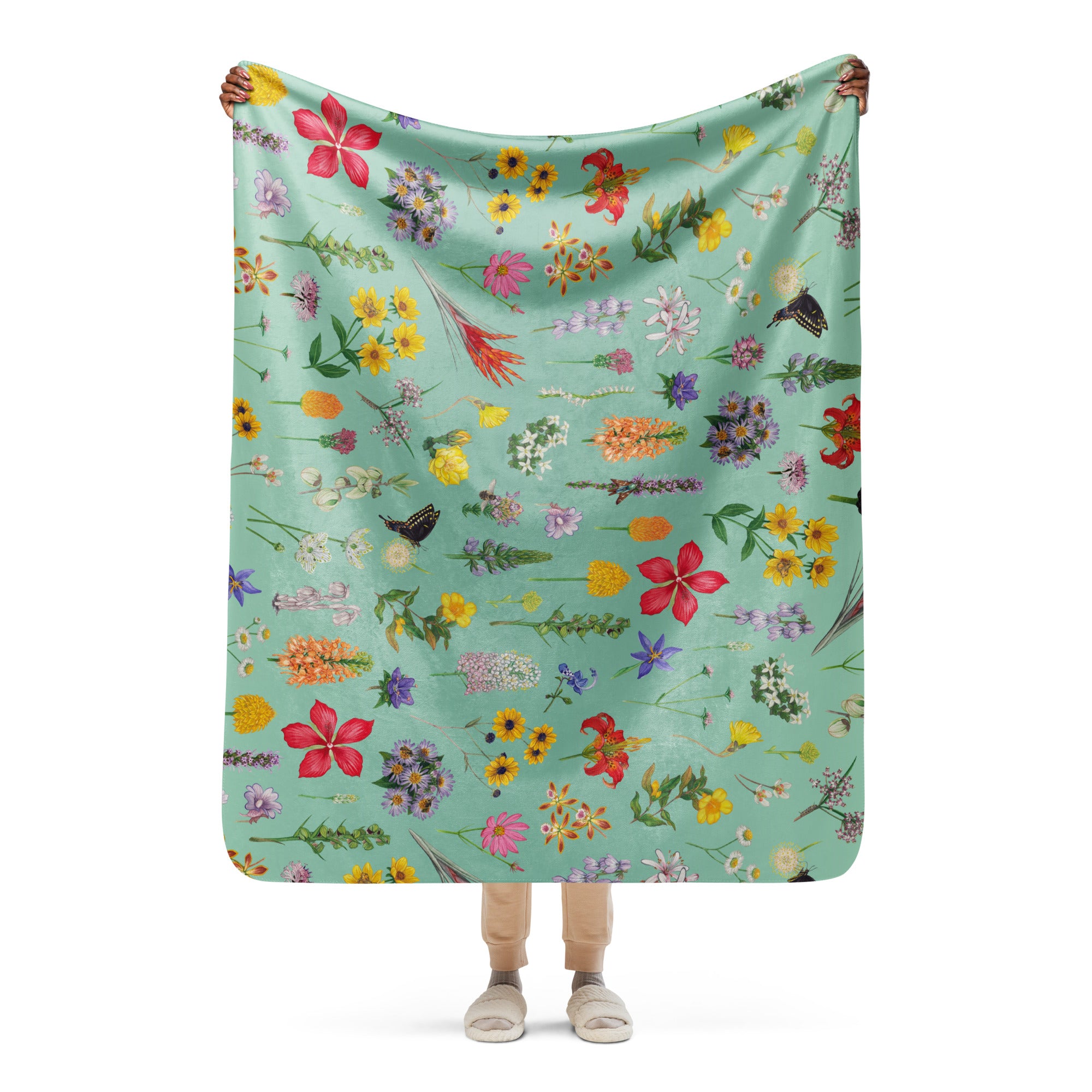 Florida Wildflowers (2022) Sherpa Blanket (Horizontal)