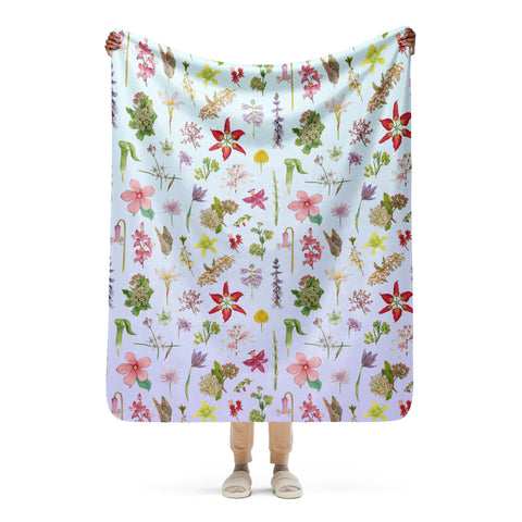 Florida Wildflowers (2021) Sherpa Blanket (Vertical)
