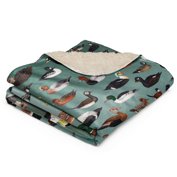 Ducks Sherpa Blanket (Vertical)