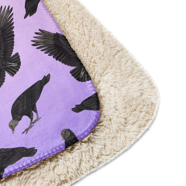 Black Vultures Sherpa Blanket (Vertical)