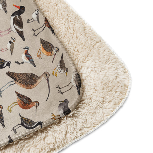 Shorebirds Sherpa Blanket (Horizontal)