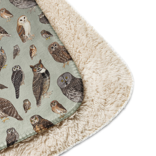Owls Sherpa Blanket (Vertical)