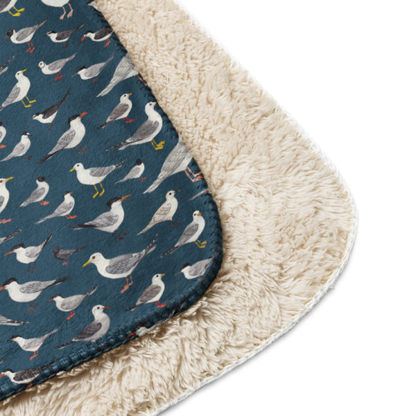Gulls & Terns Sherpa Blanket (Vertical)