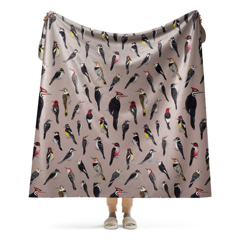 Woodpeckers Sherpa Blanket (Horizontal)