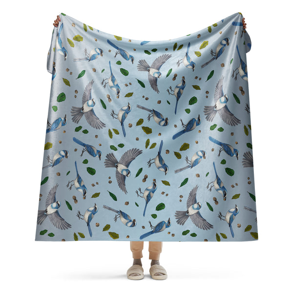 Florida Scrub-Jay Sherpa Blanket (Vertical)
