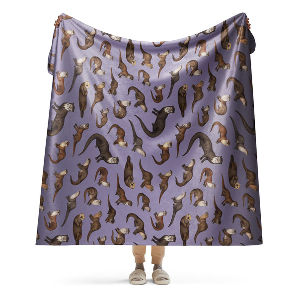 Otters Sherpa Blanket (Vertical)