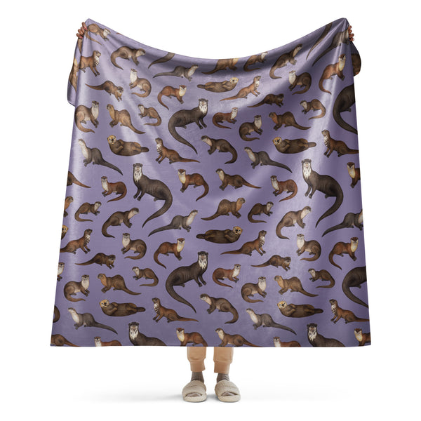 Otters Sherpa Blanket (Horizontal)