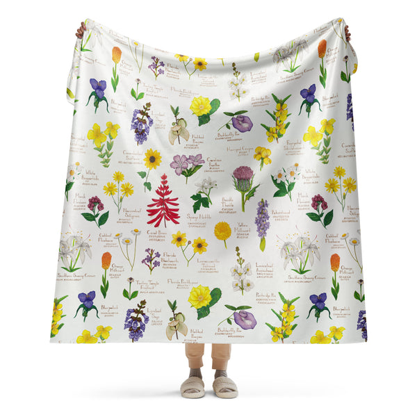 Florida Wildflowers (2023) Sherpa Blanket (Horizontal)