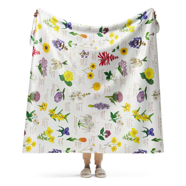 Florida Wildflowers (2023) Sherpa Blanket (Vertical)