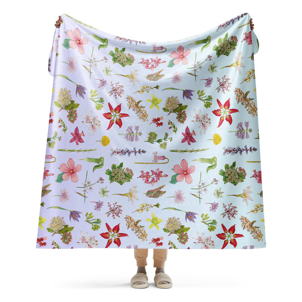 Florida Wildflowers (2021) Sherpa Blanket (Vertical)