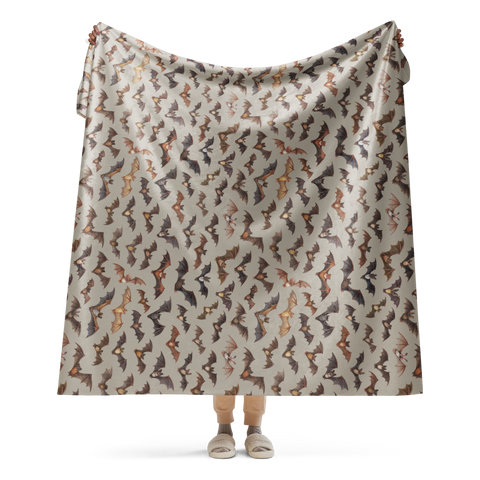 Bats Sherpa Blanket (Horizontal)