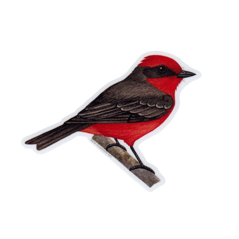 Vermilion Flycatcher Vinyl Sticker