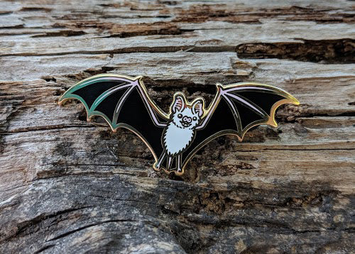 Bat Pin on Wood