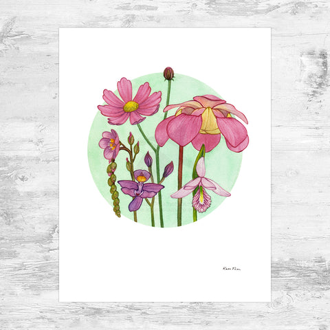Pink Bog Art Print