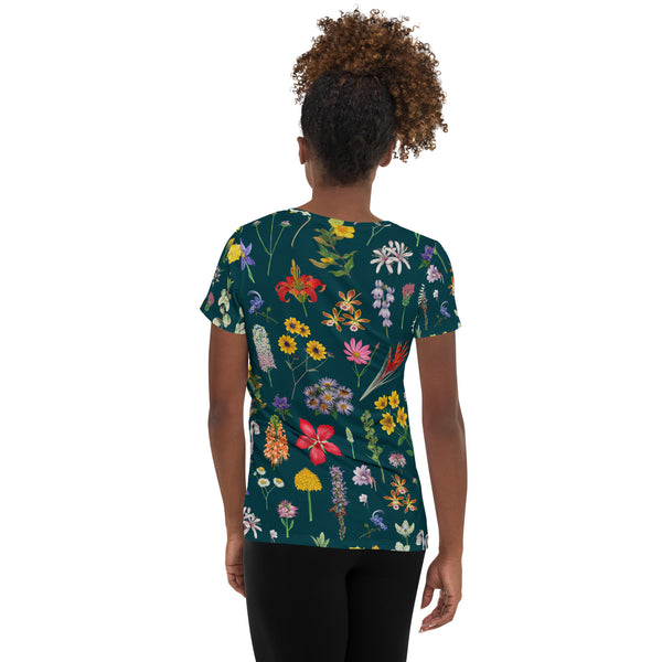 *SALE* Size Medium Florida Wildflowers (2022) All-Over Print Women's Athletic T-shirt