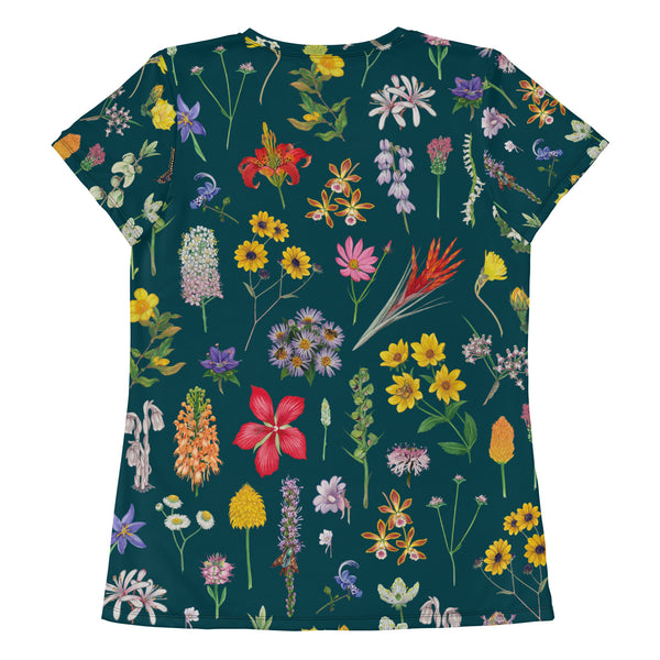 *SALE* Size Medium Florida Wildflowers (2022) All-Over Print Women's Athletic T-shirt