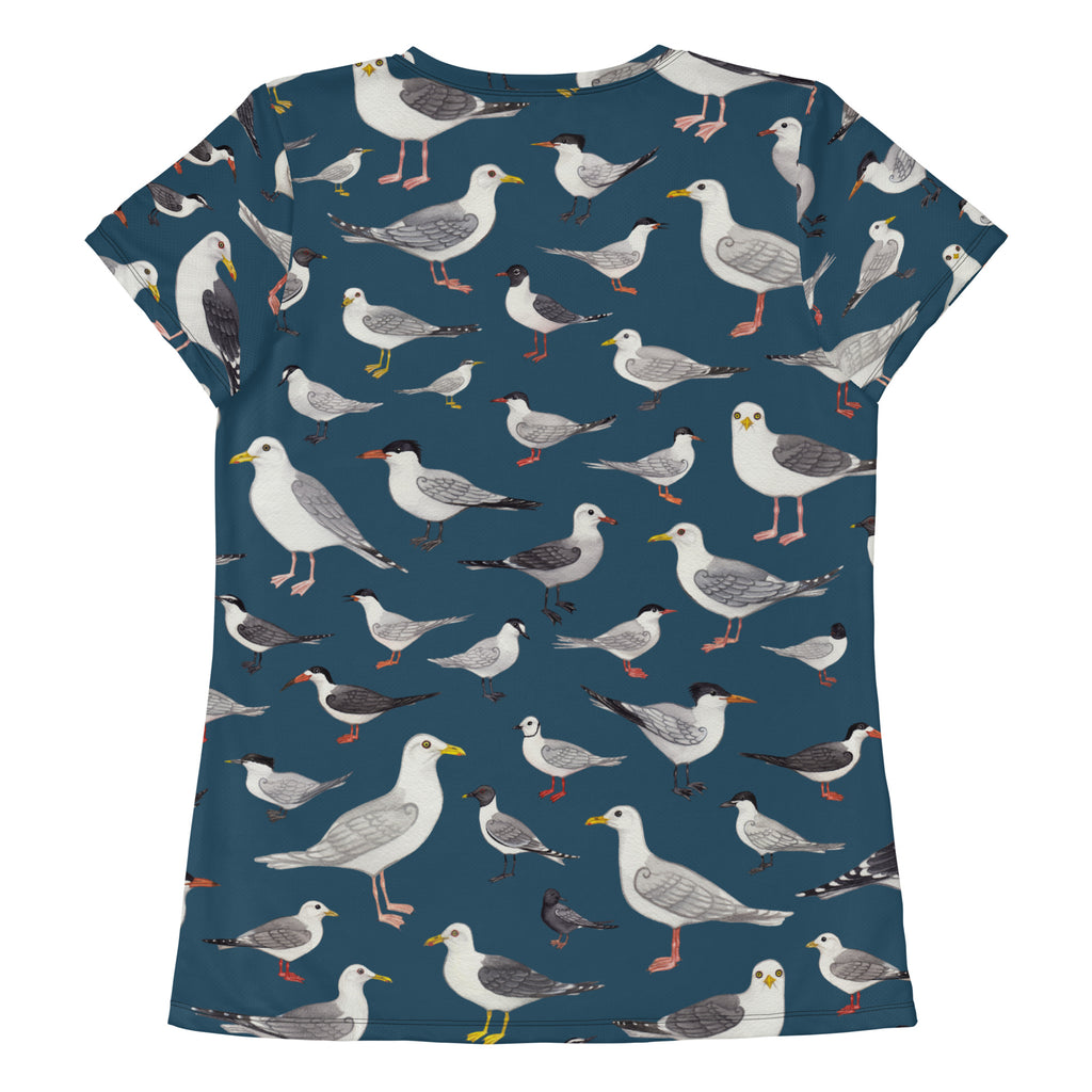 Gulls & Terns All-Over Print Women's Athletic T-shirt – Kate Dolamore Art