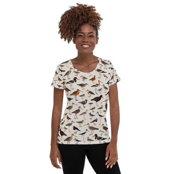 Shorebirds All-Over Print Women's Athletic T-shirt