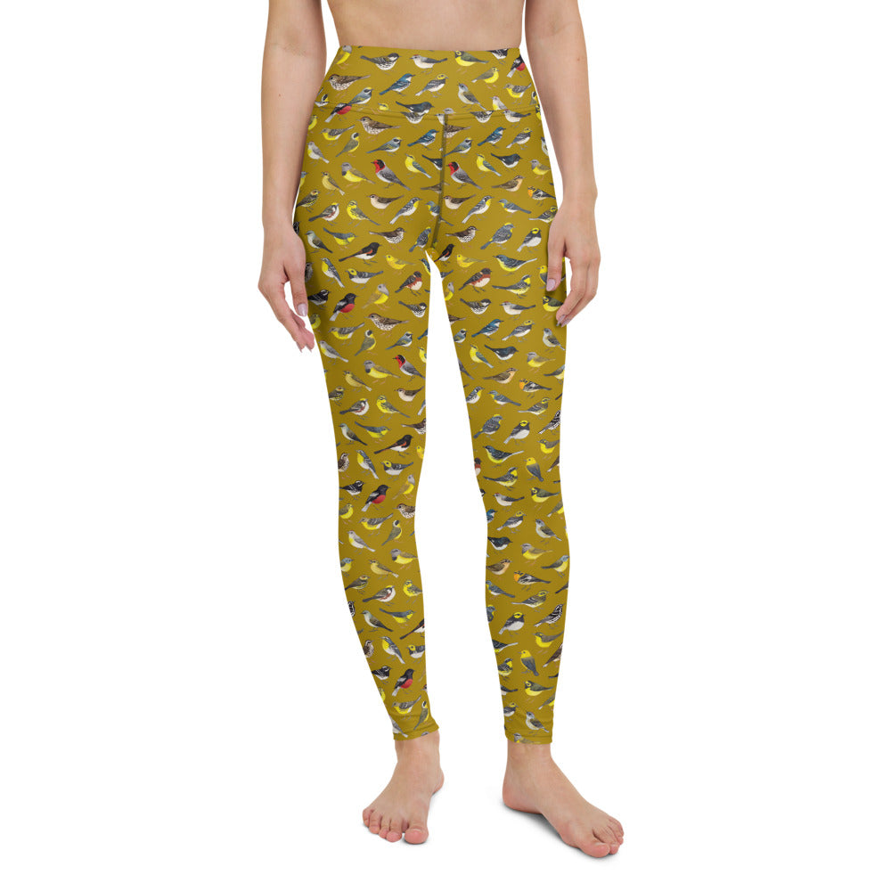 Warblers (Mustard) All-Over Print XS-XL Leggings