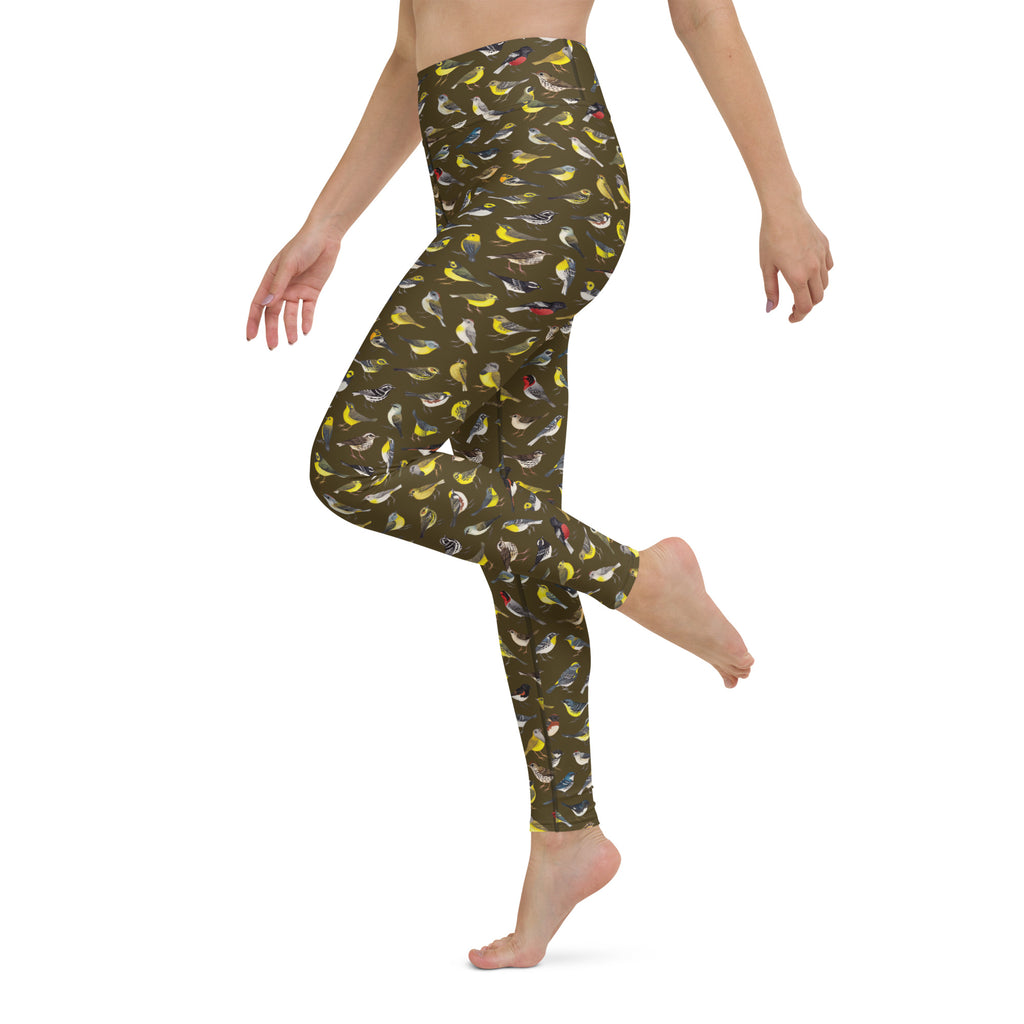 Warblers (Brown) All-Over Print XS-XL Leggings – Kate Dolamore Art