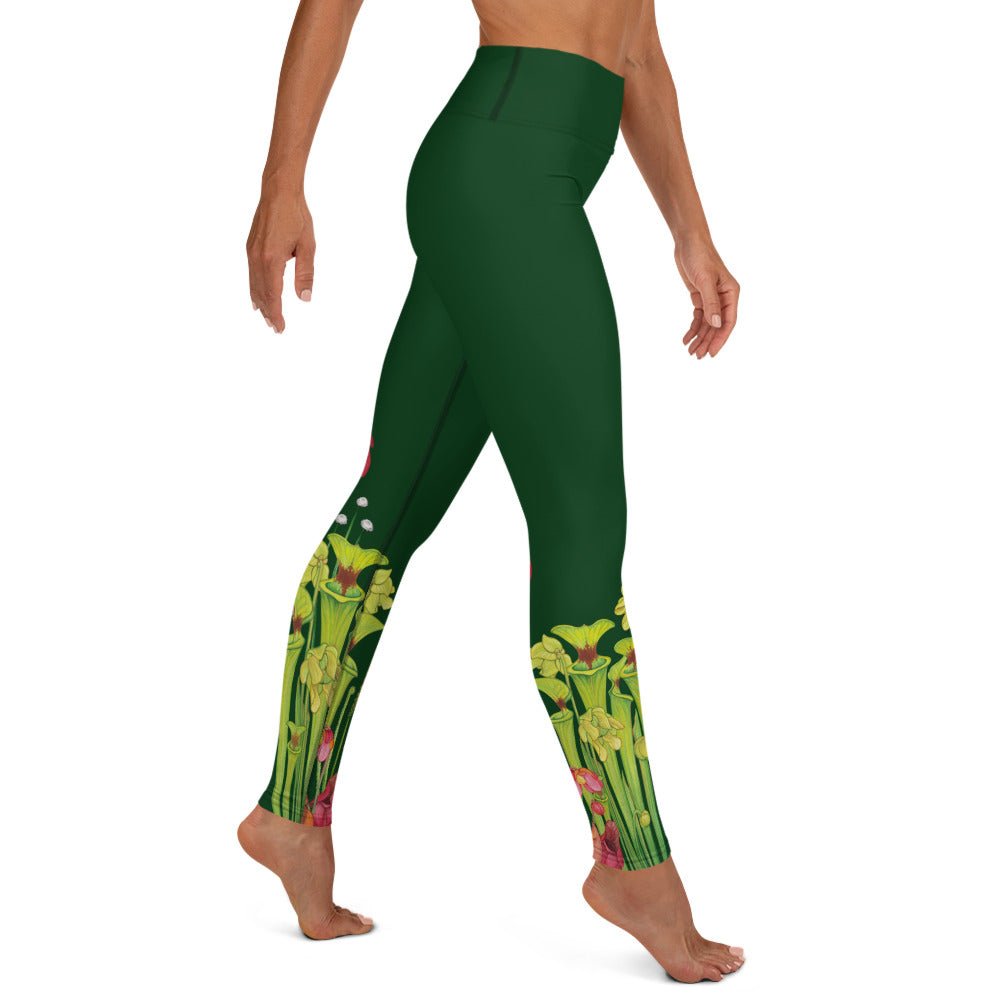 Pitcher Plant Bog in Green All-Over Print XS-XL Leggings – Kate Dolamore Art