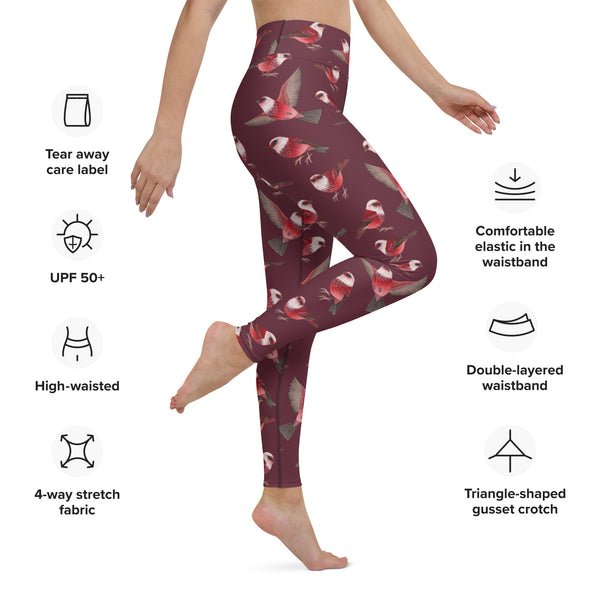 *SALE* Pink-headed Warblers All-Over Print XS-XL Leggings