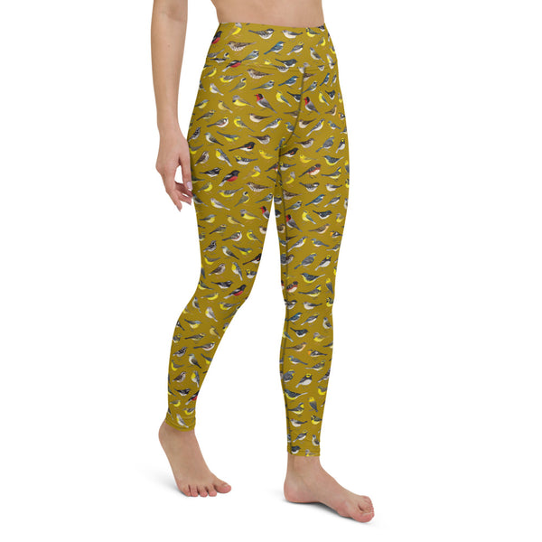 Warblers (Mustard) All-Over Print XS-XL Leggings