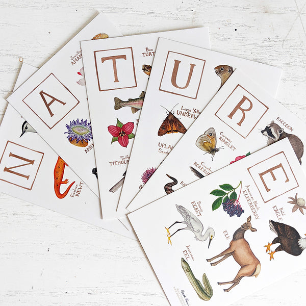 Nature Alphabet 5x7 Card Set