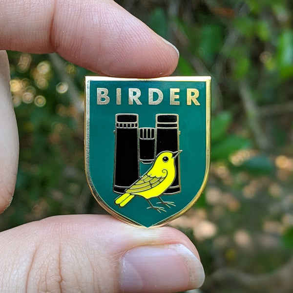 Birder Enamel Pin