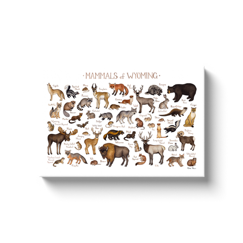 Wyoming Mammals Ready to Hang Canvas Print