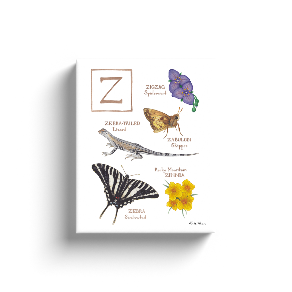 The Letter Z Nature Alphabet Ready to Hang Canvas Print