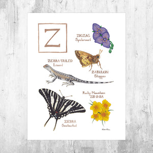 The Letter Z Nature Art Print